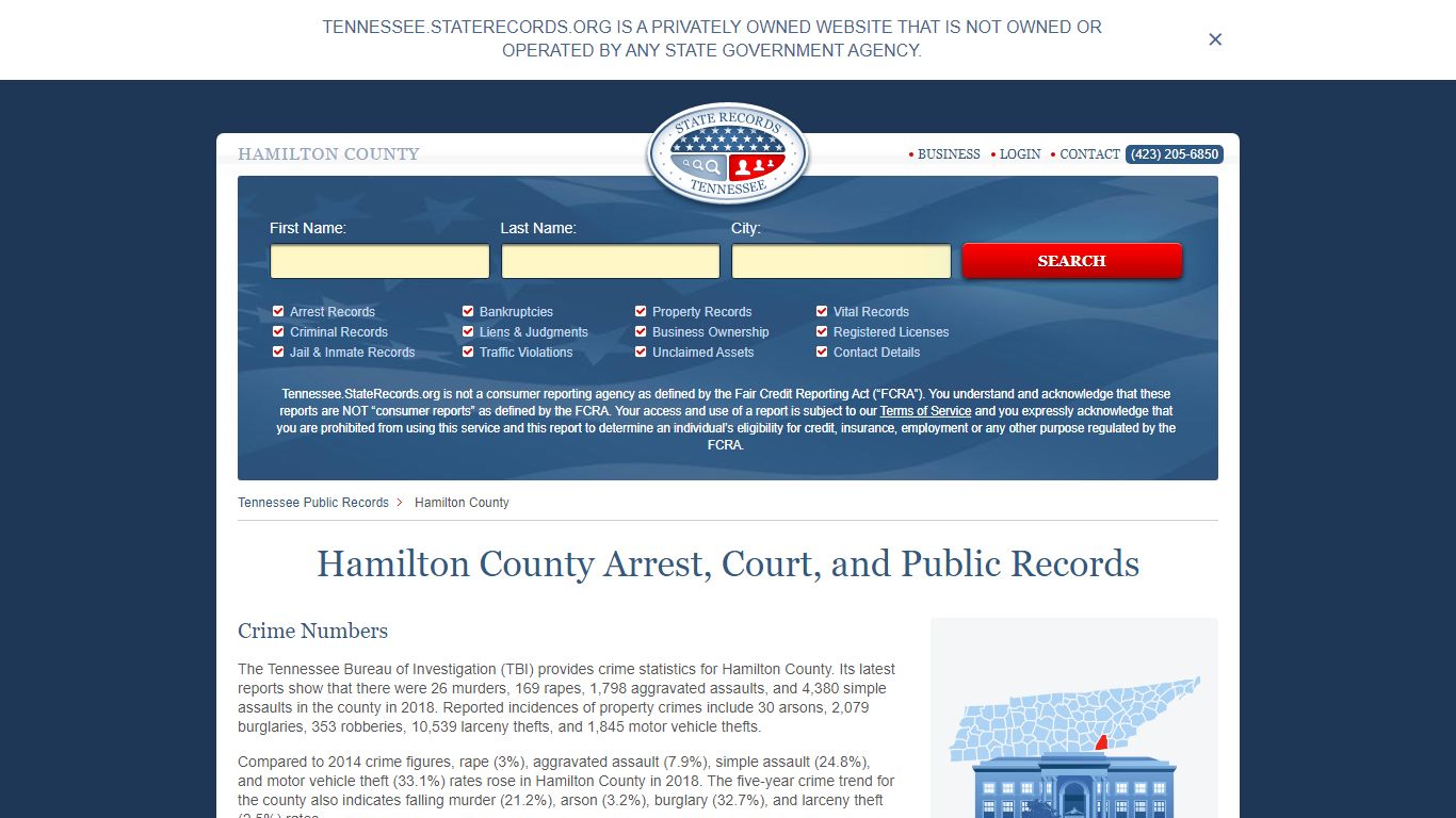 Hamilton County Arrest, Court, and Public Records