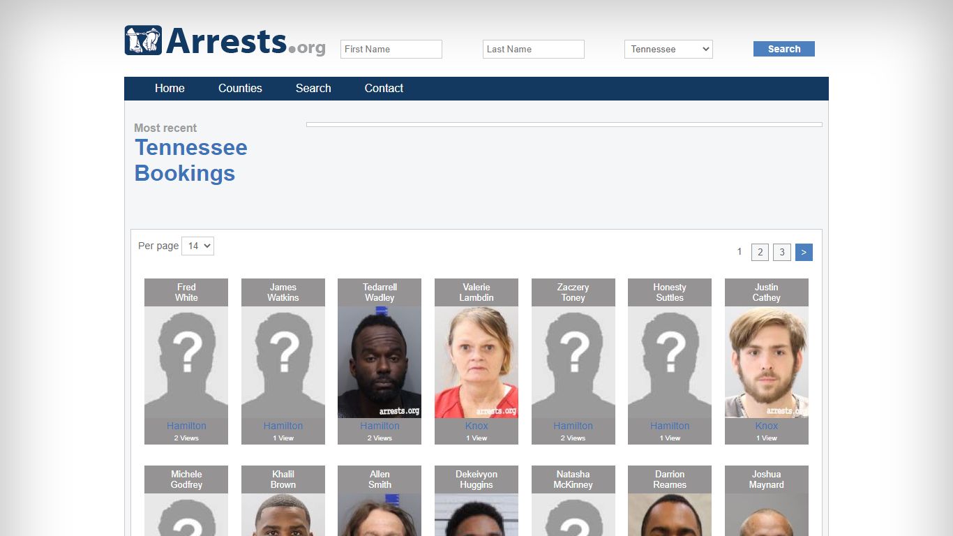 Tennessee Arrests and Inmate Search